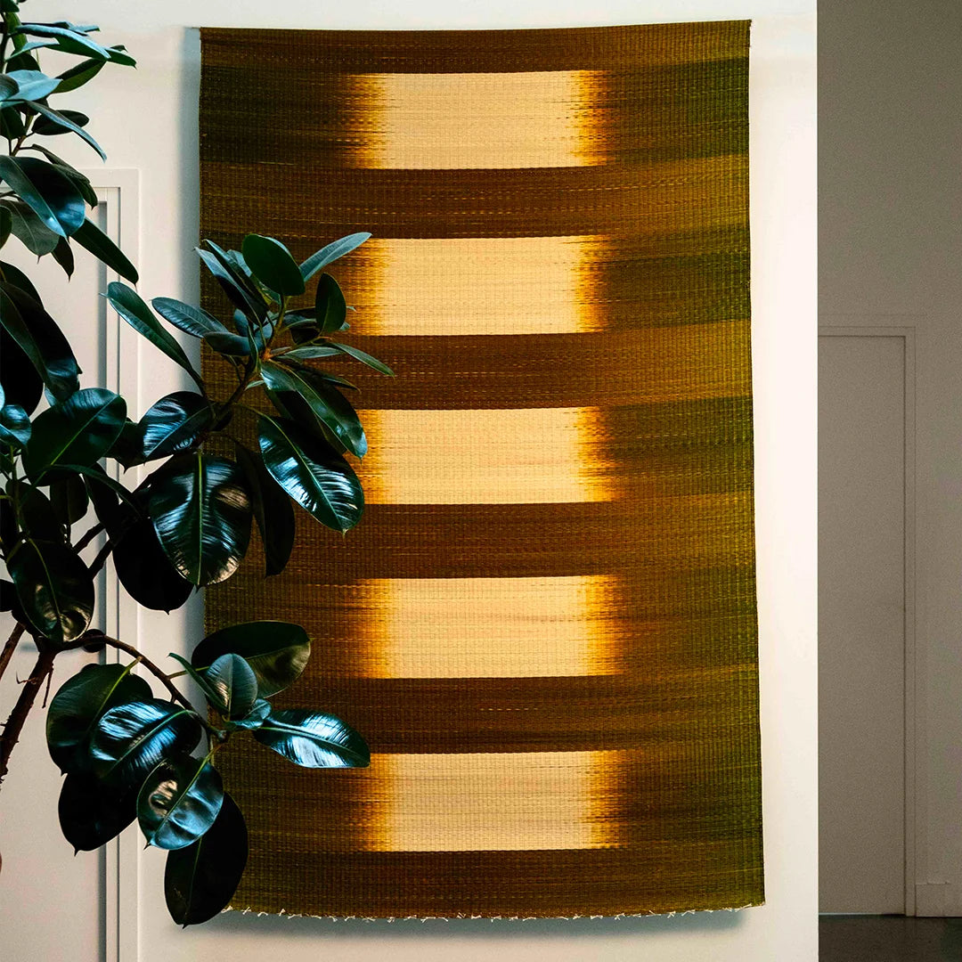 Grande Natte Tressée Bandes Vertes SARANY SHOP