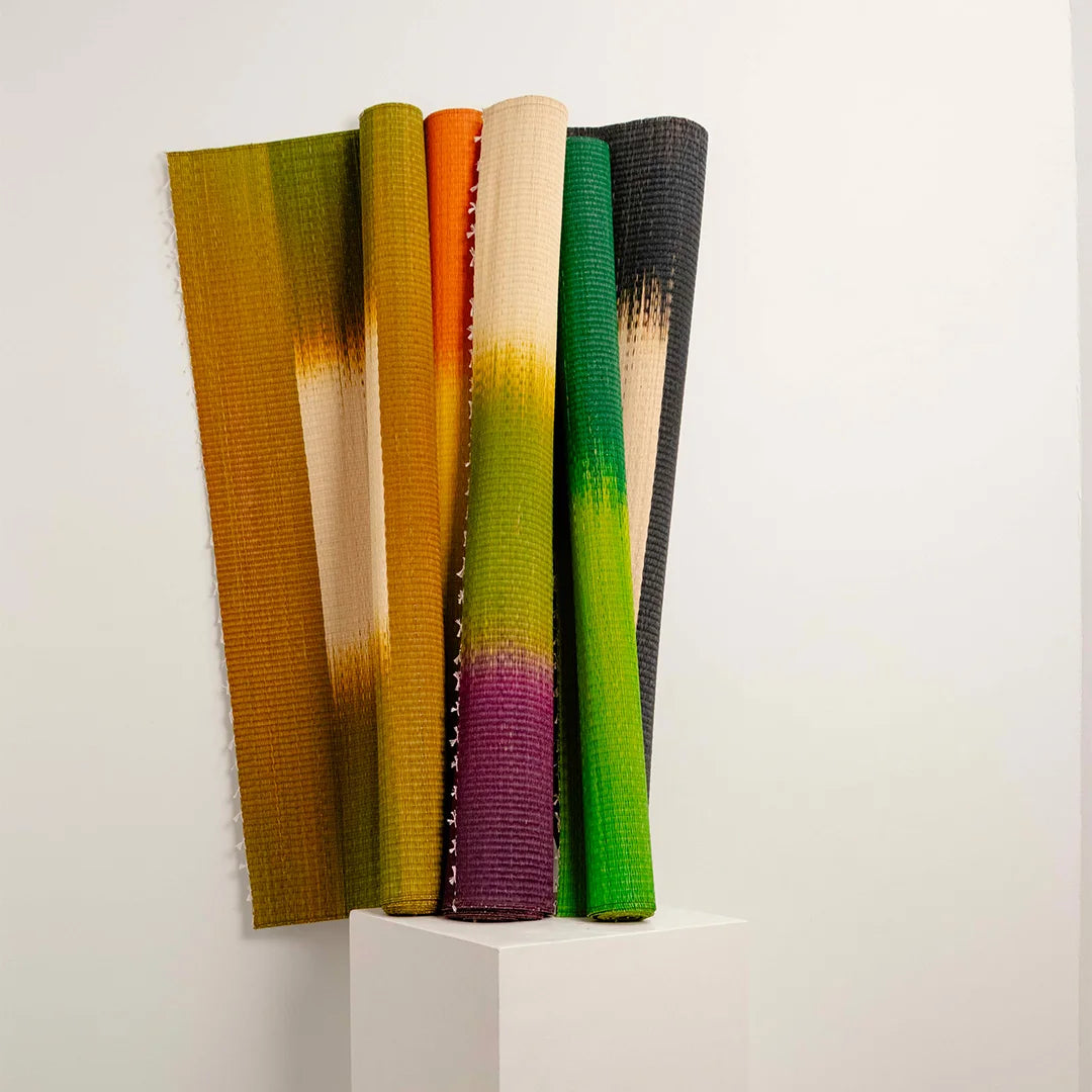 Grande Natte Tressée Aubergine et Kaki SARANY SHOP