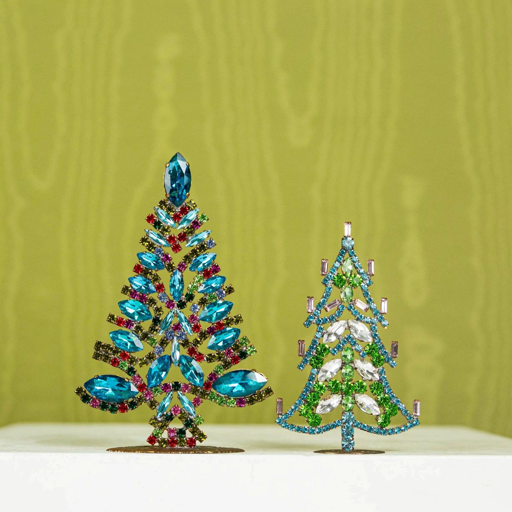 Arbre cristal vert bleu Nostalgie