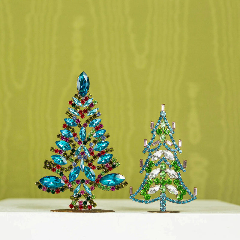 Arbre cristal vert bleu Nostalgie