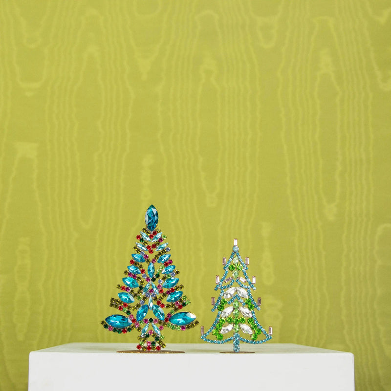 Arbre cristal vert bleu Nostalgie