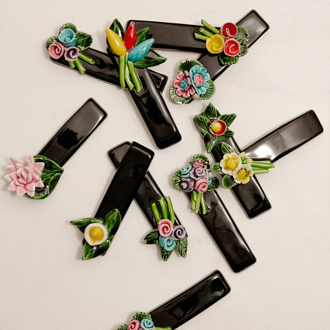 Porte-Couteaux à Décor Fleuri DEBEAULIEU