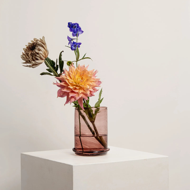 Vase Boudin Bas Framboise La Soufflerie