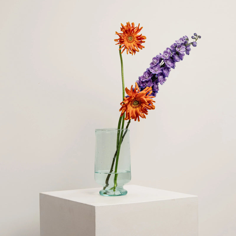 Vase Pied Douche Transparent La Soufflerie