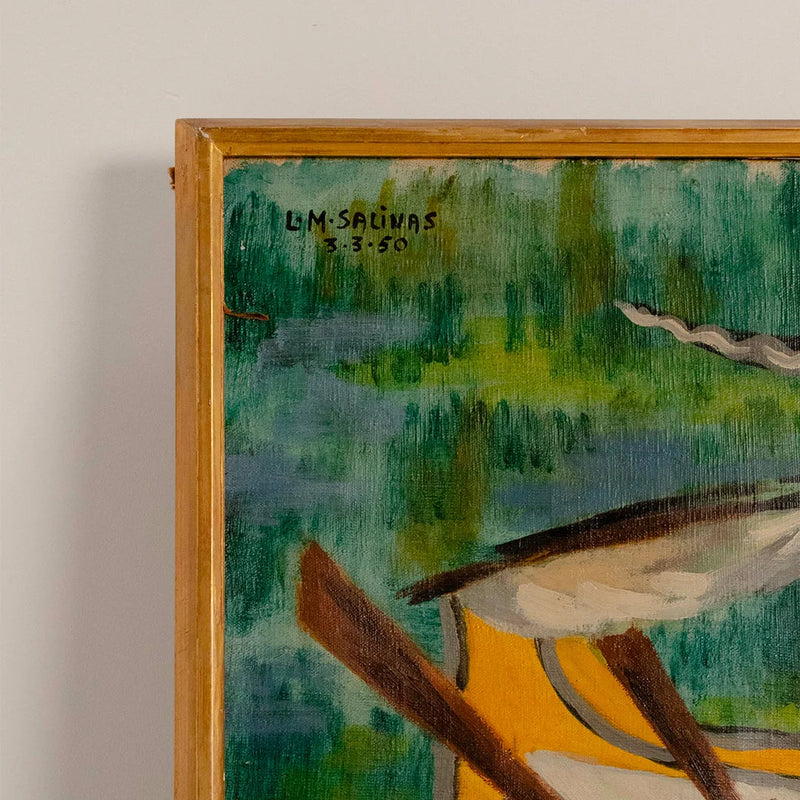 Huile sur toile LAURENT MARCEL SALINAS DEBEAULIEU PARIS