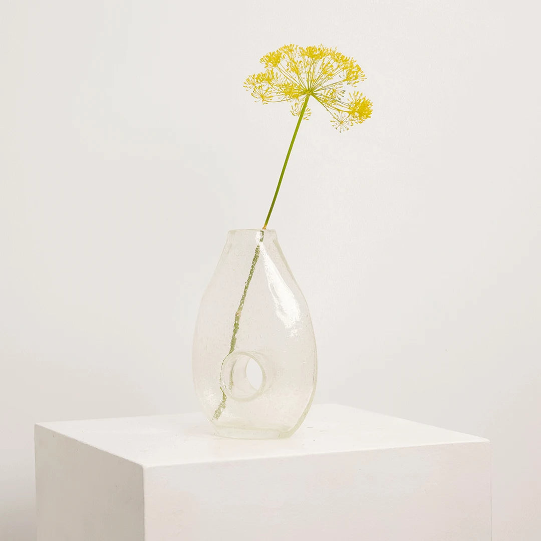 Vase Goutte en Verre Bullé DEBEAULIEU