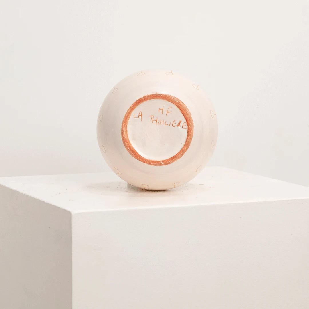 Vase Boule en Céramique Signé LA THUILIERE DEBEAULIEU