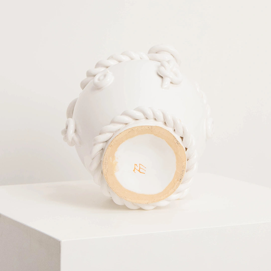 Vase Tulipière en Faïence de Malicorne Signé TESSIER DEBEAULIEU
