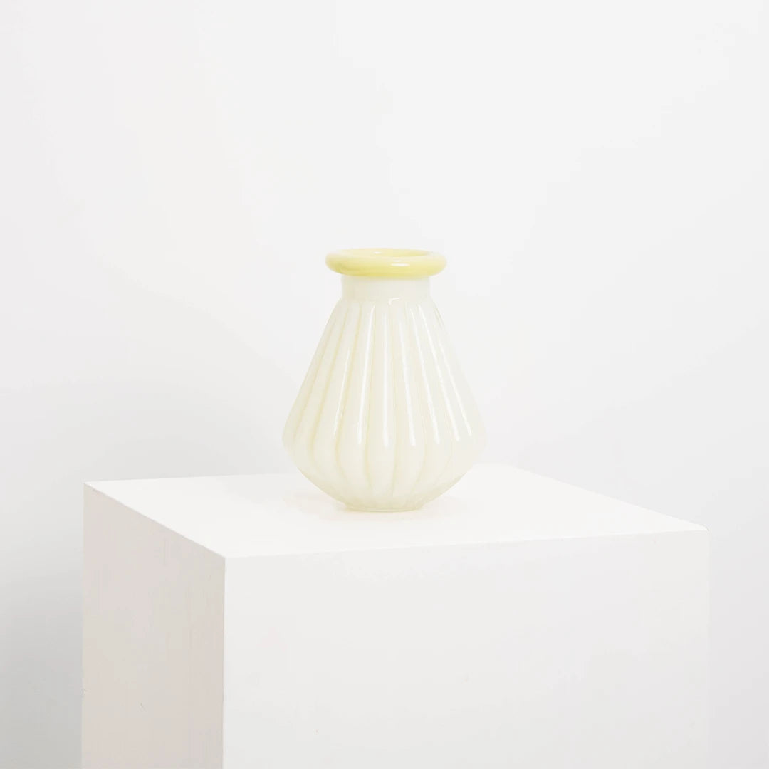 Vase en Verre Strié Vert L&S EDG