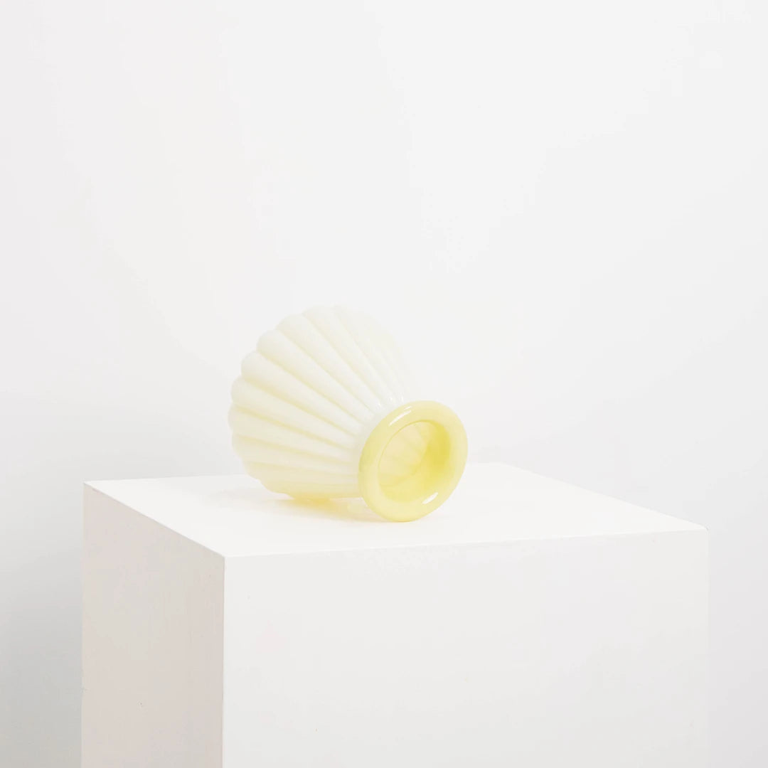 Vase en Verre Strié Vert L&S EDG