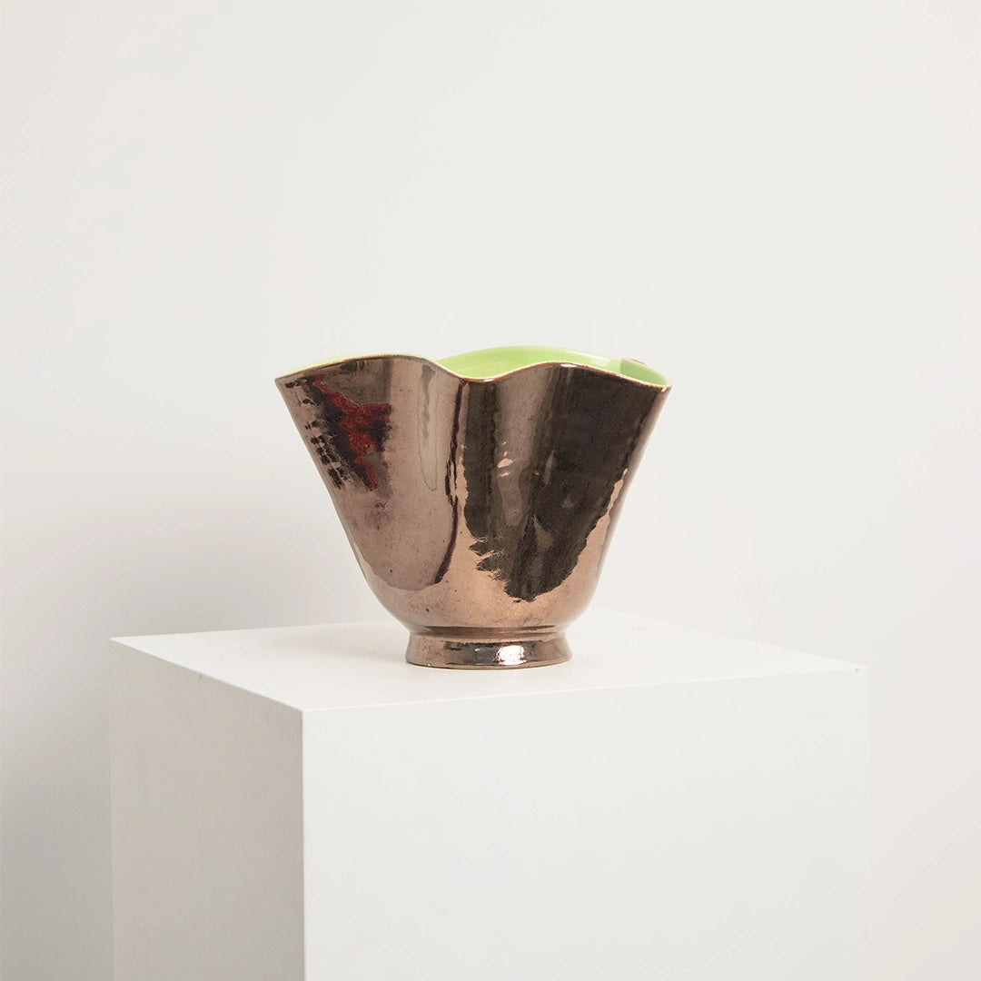 Vase en Céramique à Forme Libre Métallisé DEBEAULIEU