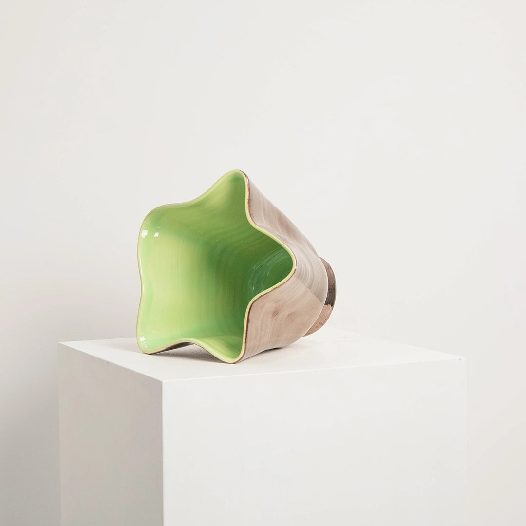 Vase en Céramique à Forme Libre Métallisé DEBEAULIEU