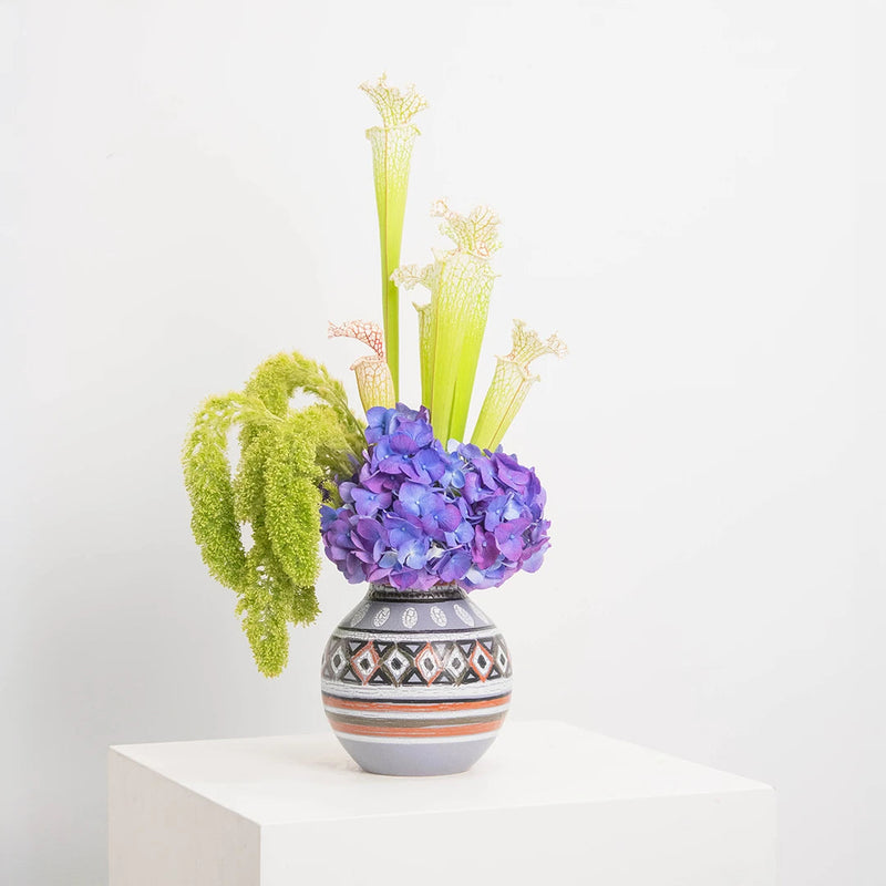 Vase en Céramique Décor Géométrique DEBEAULIEU