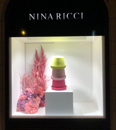 NINA RICCI, VITRINES "COLOR BLOCK"