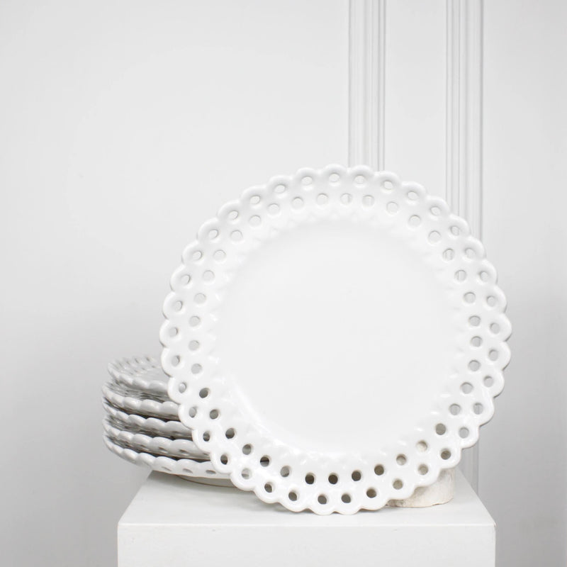 Assiettes en faience ajourée DEBEAULIEU PARIS