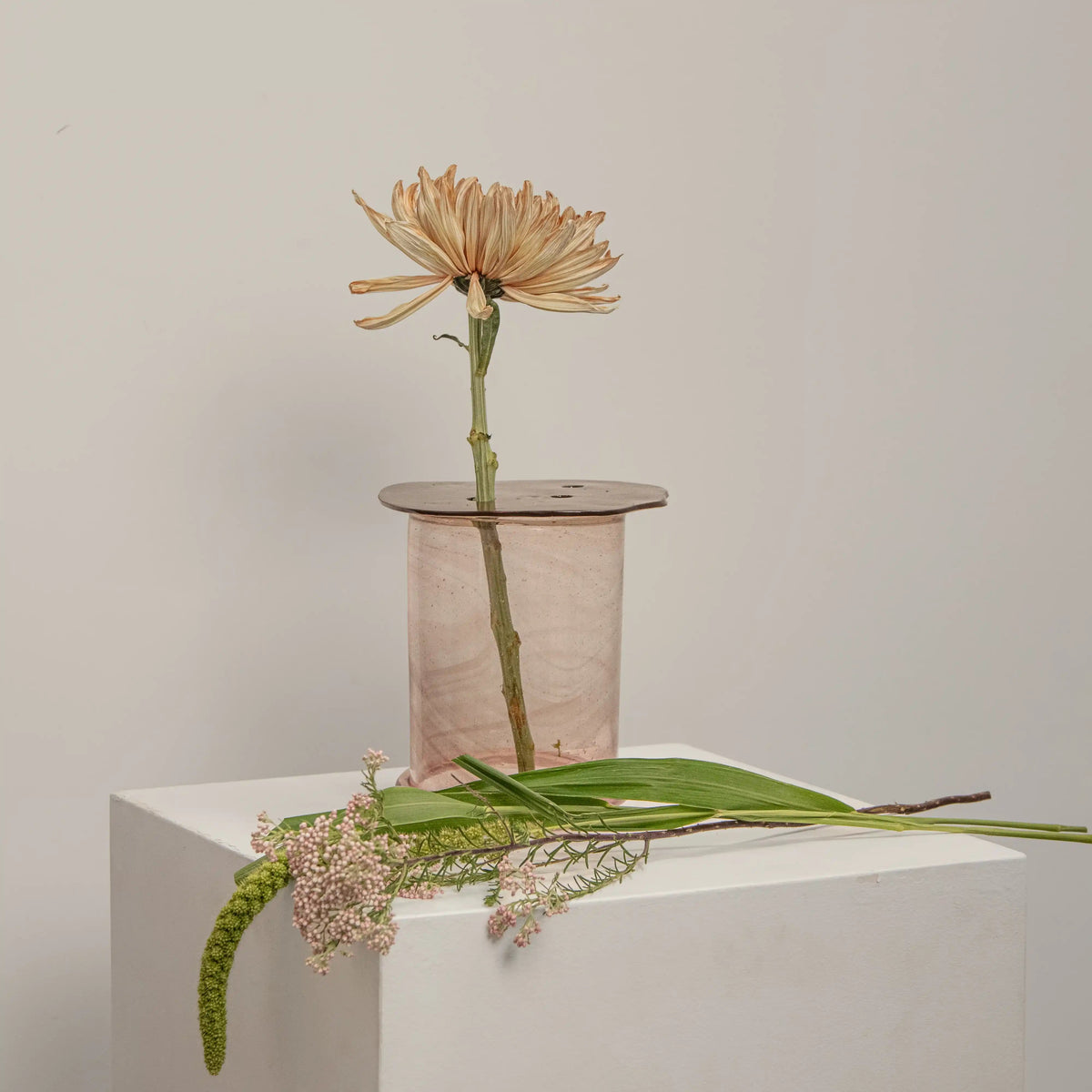 Pique-Fleurs DEBEAULIEU en Céramique Marron DEBEAULIEU