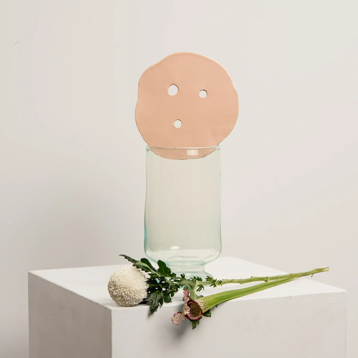 Pique-Fleurs DEBEAULIEU en Céramique Rose DEBEAULIEU