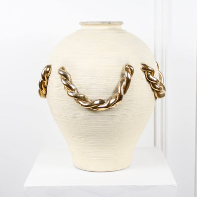 Vase aux chaînes dorées DEBEAULIEU PARIS