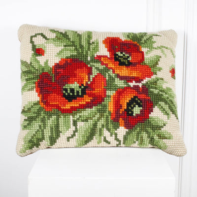 Coussin coquelicot DEBEAULIEU PARIS
