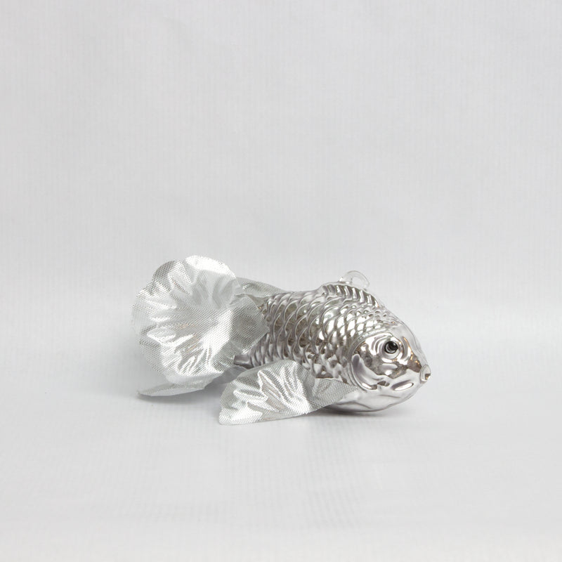 Poisson argenté en verre soufflé DEBEAULIEU PARIS