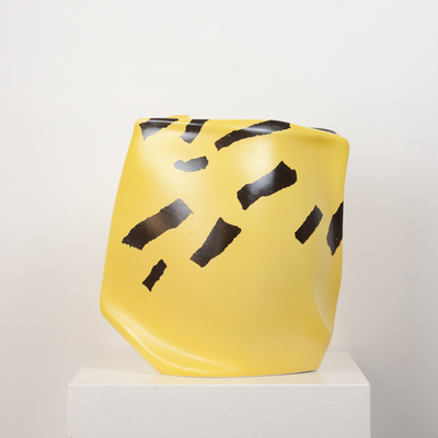 Vase graphique jaune DEBEAULIEU PARIS